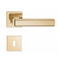Manere usi ROYAL Q SLIM auriu lucios cu rozeta cheie