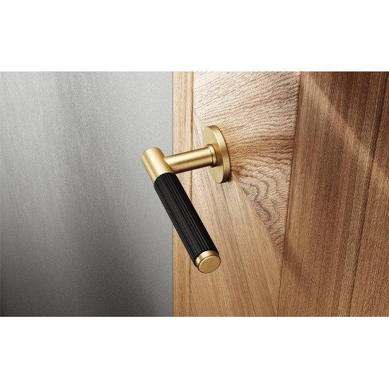 Manere usi TIME LINEAR cu rozeta yala auriu satin - negru