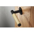 Manere usi TIME LINEAR cu rozeta yala negru - auriu satin