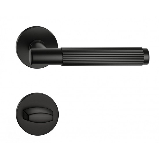 Manere usi TIME LINEAR negru cu rozeta wc