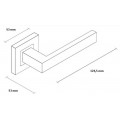 Manere usi TOPAZ inox cu rozeta cheie