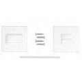 Set rozete inox patrate wc