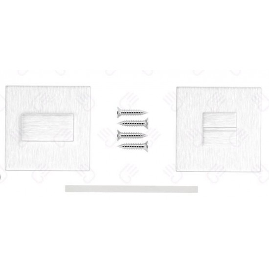 Set rozete inox patrate wc