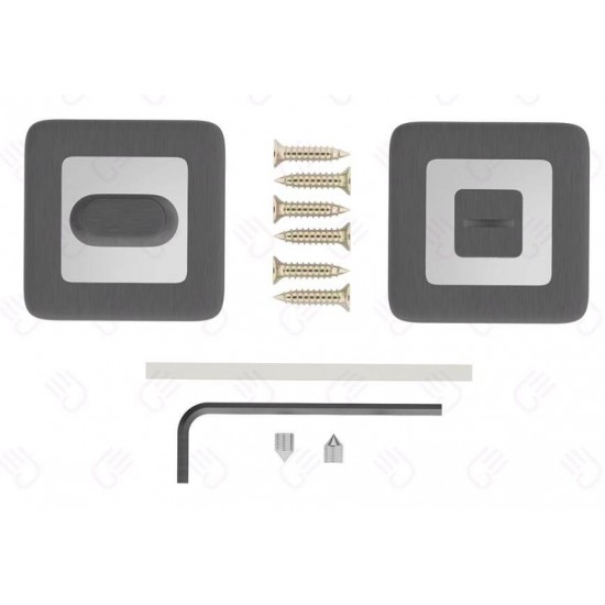 Set rozete crom grafit patrate wc
