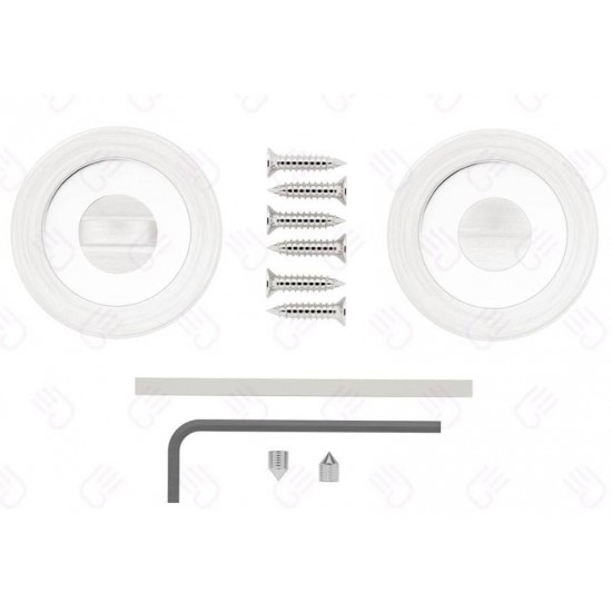 Set rozete crom nichel rotunde wc