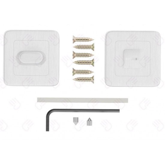 Set rozete nichel patrate wc