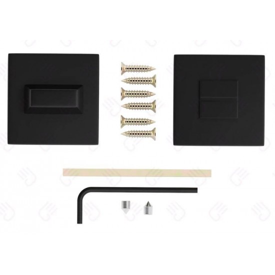 Set rozete negre patrate wc