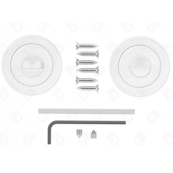 Set rozete nichel rotunde wc