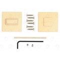 Set rozete SLIM auriu satin patrate wc