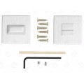 Set rozete SLIM crom satin patrate wc