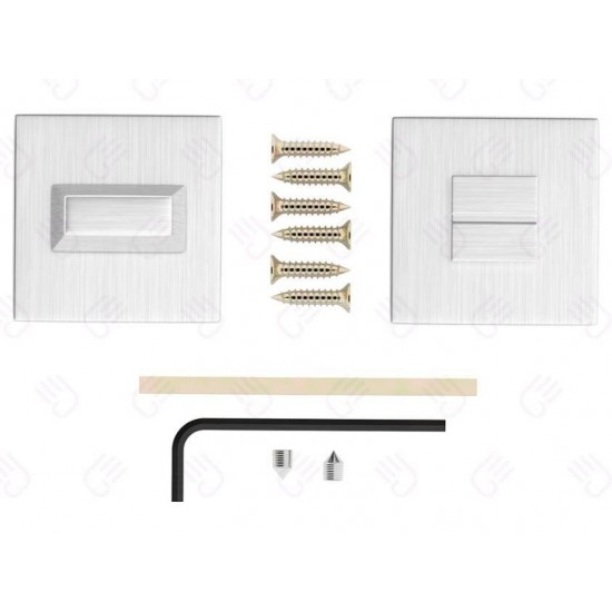 Set rozete SLIM crom satin patrate wc