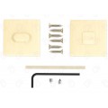 Set rozete FIT auriu satin lucios patrate wc