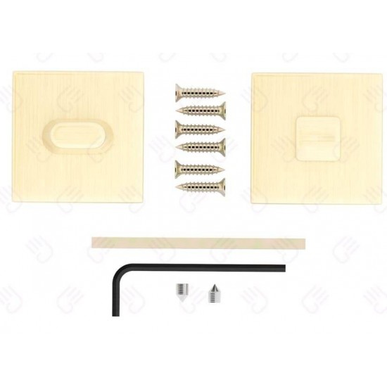 Set rozete FIT auriu satin lucios patrate wc
