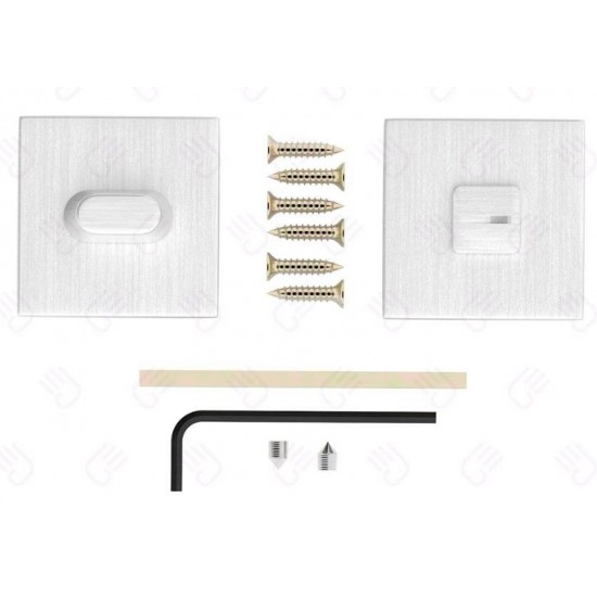 Set rozete FIT nichel patrate wc