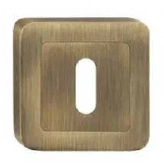 Set rozete bronz patinat lucios patrate cheie
