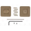 Set rozete bronz patinat lucios patrate wc