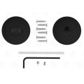 Set rozete negre rotunde wc