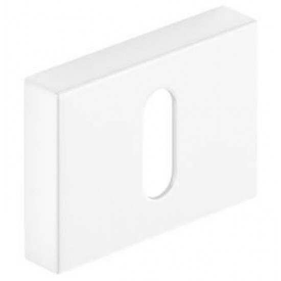 Set rozete alb mat rectangulare cheie