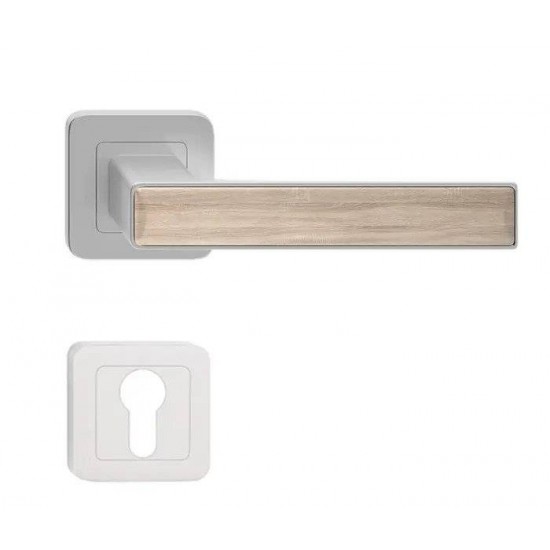 Manere usi Deco nichel decor stejar cu rozeta yala