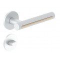 Manere usi MODERNO ( ELEGANZA ) alb auriu cu rozeta wc