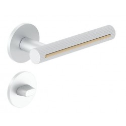 Manere usi MODERNO ( ELEGANZA ) alb auriu cu rozeta wc