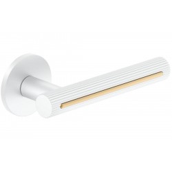 Manere usi MODERNO ( ELEGANZA ) alb auriu cu rozeta wc