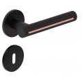 Manere usi MODERNO ( ELEGANZA ) negru cupru cu rozeta cheie