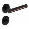 Manere usi MODERNO ( ELEGANZA ) negru cupru cu rozeta wc