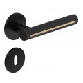 Manere usi MODERNO ( ELEGANZA ) negru auriu cu rozeta cheie