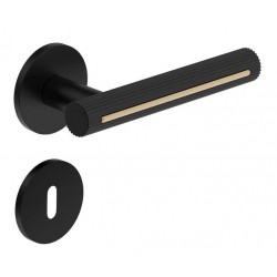 Manere usi MODERNO ( ELEGANZA ) negru auriu cu rozeta cheie