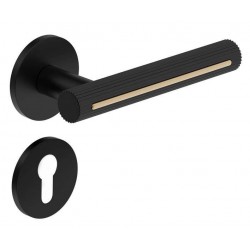 Manere usi MODERNO ( ELEGANZA ) negru auriu cu rozeta yala