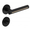 Manere usi MODERNO ( ELEGANZA ) negru auriu cu rozeta wc