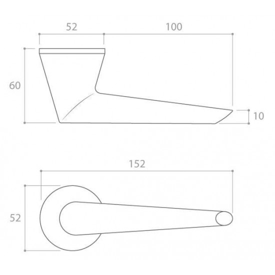 Manere usi Unica ( Cone ) slim auriu satin