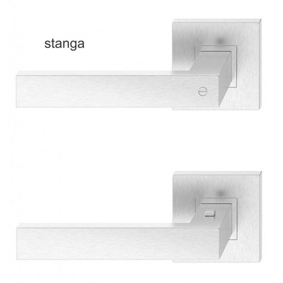 Manere usi TOPAZ CLICK inox blocator stanga