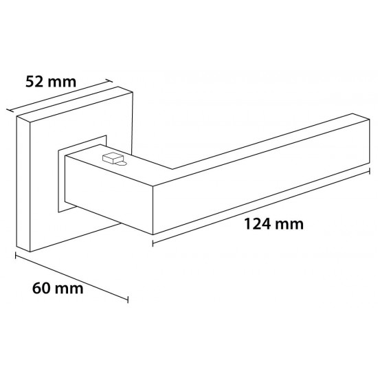 Manere usi TOPAZ CLICK inox blocator dreapta