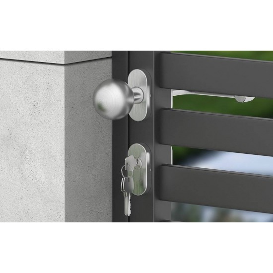 Manere usi + buton fix Rondo (Jowisz) inox rozeta ovala yala