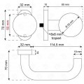 Manere usi + buton fix Rondo (Jowisz) inox rozeta ovala yala