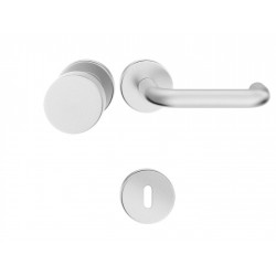 Manere usi + buton fix Rondo 2 (Jowisz) inox rozeta cheie 