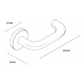 Manere usi + buton fix Rondo 2 (Jowisz) inox rozeta cheie 