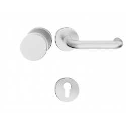 Manere usi + buton fix Rondo 2 (Jowisz) inox rozeta yala