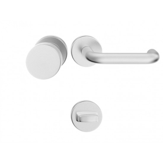 Manere usi + buton fix Rondo 2 (Jowisz) inox rozeta wc