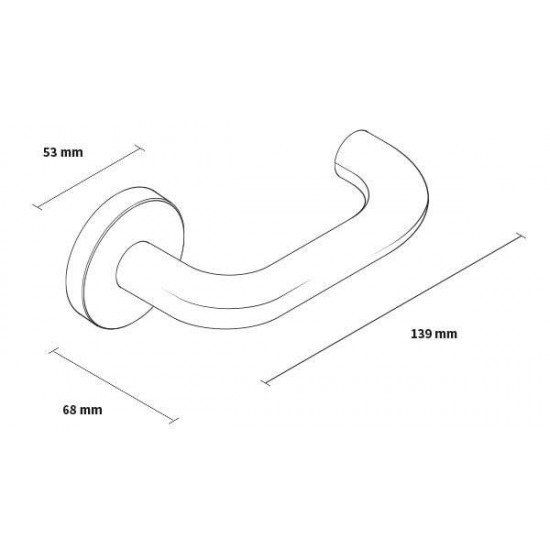 Manere usi + buton fix Rondo 2 (Jowisz) inox rozeta wc