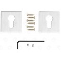 Set rozete crom satin patrate yala