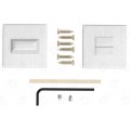 Set rozete crom satin patrate wc