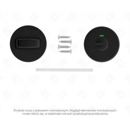  Set rozete inox negre rotunde wc ( liber - ocupat )