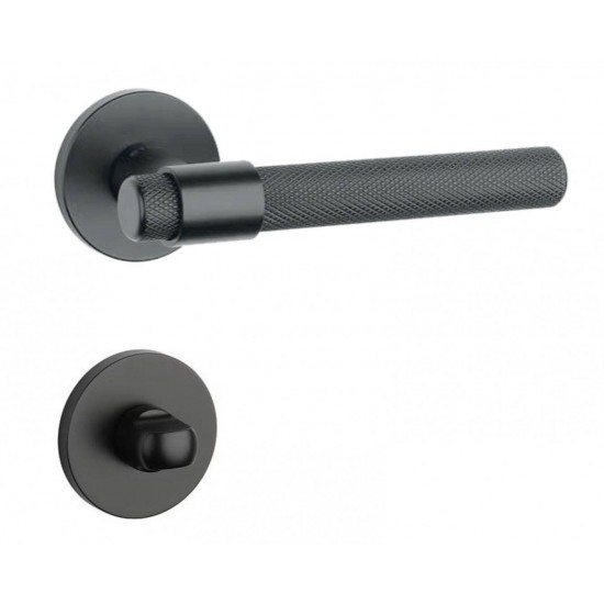 Manere usi AURA negru mat cu rozeta SUPER SLIM wc