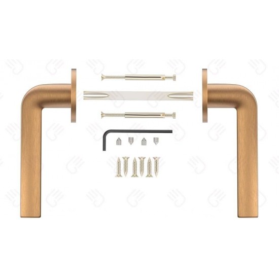 Manere usi Bella R light brown cu rozeta wc