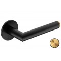 Manere usi NOVA DUO negru auriu mat cu rozeta SUPER SLIM wc