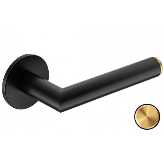 Manere usi NOVA DUO negru auriu mat cu rozeta SUPER SLIM wc
