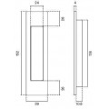 Maner ingropat dreptunghiular crom satin ( Enger )